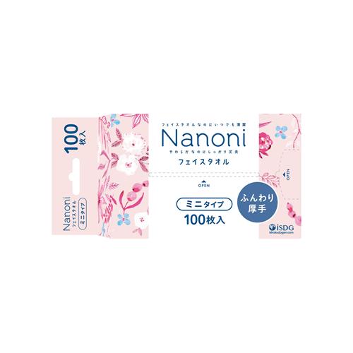 医食同源 ISDG　Nanoni　フェイスタオル　厚手　ミニタイプ　(100枚)