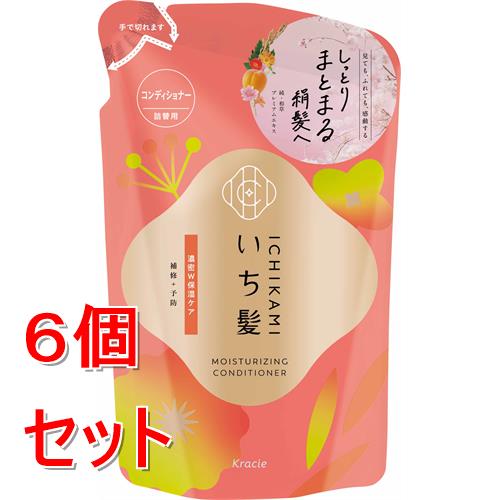 《セット販売》 クラシエ いち髪　濃密W保湿ケア　コンディショナー　詰替用　(320g)×6個セット