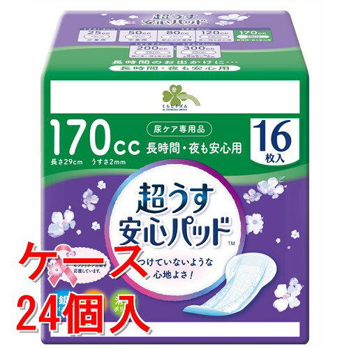 《ケース販売》 くらしリズム　安心パッド　170CC　16枚×24個セット 【医療費控除対象品】