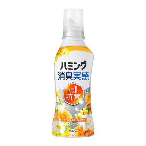 乐天商城 - 花王 ハミング消臭実感　リラックス&フローラルの香り　本体　510g　黄色　オレンジ
