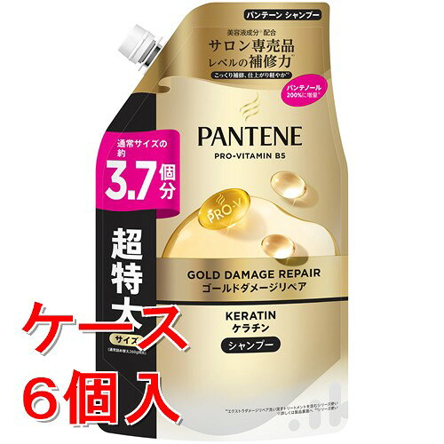 《ケース販売》P&G パンテーン ゴールドダメージリペア シャンプー 詰め替え 超特大 (950g)×6個セット