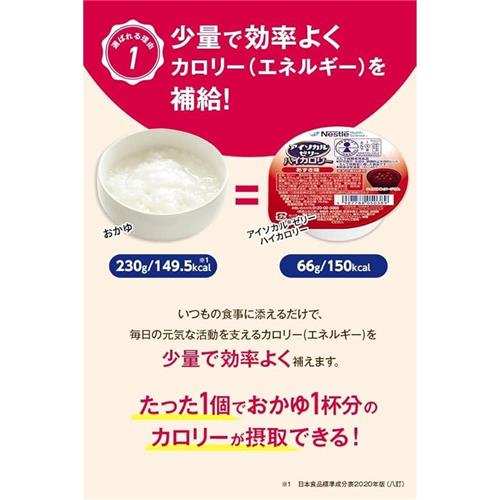 ネスレ アイソカルゼリーハイカロリーもも味　66g　介護食 介護食品 介護 ムース 栄養補助食品 栄養食 健康食品 タンパク質※軽減税率対象商品 wellness-web-10172537 ドラッグストアウェルネス サンプル画像3