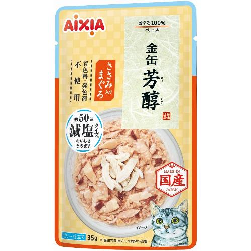 樂天商城 - アイシア 金缶　芳醇　減塩タイプ　ささみ入りまぐろ35g