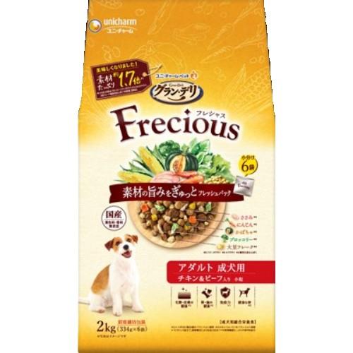 Rakuten - ユニ・チャームペットケア グラン・デリ　Frecious　アダルト成犬用　チキン&ビーフ入り2kg(334g×6袋)