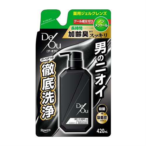 ロート製薬 薬用クレンジングウォッシュノンメントール つめかえ用 (420mL) 詰め替え用 メンズ ボディソープ　【医薬部外品】