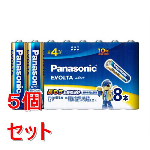 お買い上げいただける個数は6セットまでです リニューアルに伴いパッケージ・内容等予告なく変更する場合がございます。予めご了承ください。 &nbsp; 商品名称 パナソニックマーケティングジャパン LR03EJTR/8S　ツルハG　エボルタ単4-8P 内容量 8本入&times;5 特徴 ◆一度の電池交換で長時間優れたパワーを発揮 ◆使用推奨期限10年で防災のストックにもおすすめ。 区分 家電/乾電池 注意事項 ◆使用推奨期限(JIS準拠)において保存条件：温度:20℃&plusmn;2℃　相対湿度:55%&plusmn;20%◆本品記載の使用法・使用上の注意をよくお読みの上ご使用下さい。 お問合せ先 0120-878-236 広告文責 株式会社ツルハグループマーチャンダイジングカスタマーセンター　047-409-4023 JANコード：4550719027400