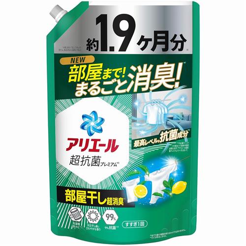 P＆Gアリエールジェル 部屋干しプラス つめかえ用ウルトラジャンボサイズ 1400g 洗濯洗剤 液体 部屋干し 消臭
