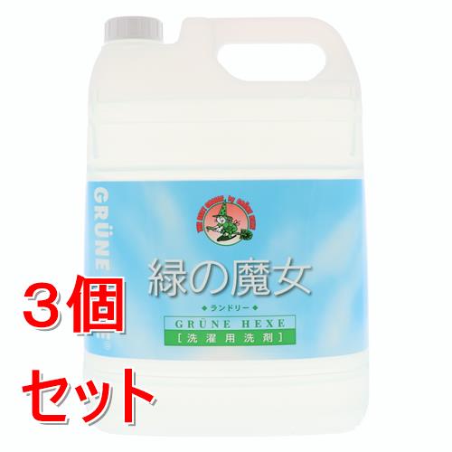 《セット販売》 ミマスクリ−ン 緑の魔女 ランドリー 業務用サイズ (5L)×3個セット ...