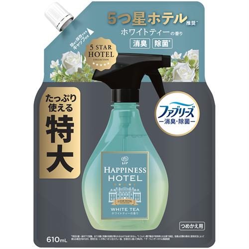 P&G レノアハピネスミスト　ホワイトティーの香り　つめかえ特大サイズ　(610mL) 消臭 除菌 5つ星ホテル推奨の香り 布用消臭スプレー