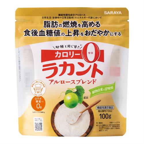 サラヤ ラカントアルロースブレンド(100g) 甘味料 低カロリー カロリーゼロ 糖類ゼロ カロリーダウン 置き換え 砂糖 お菓子づくり 料理 糖質制限 糖質コントロール ロカボ アルロース※軽減税率対象商品