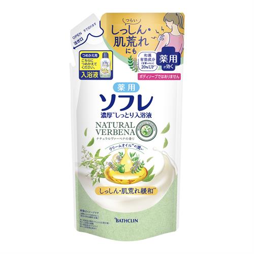※ツルハグループ限定※ 薬用ソフレ濃厚しっとり入浴液　ヴァーベナ　詰替え400mL【医薬部外品】
