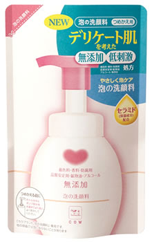 牛乳石鹸 カウブランド 無添加 泡の洗顔料 つめかえ用 (180mL) 詰め替え用 ウェルネス