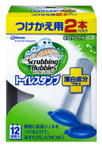ジョンソンスクラビングバブルトイレスタンプ漂白成分プラスホワイティーウッドの香りつけかえ用(38g×2本)付け替え用