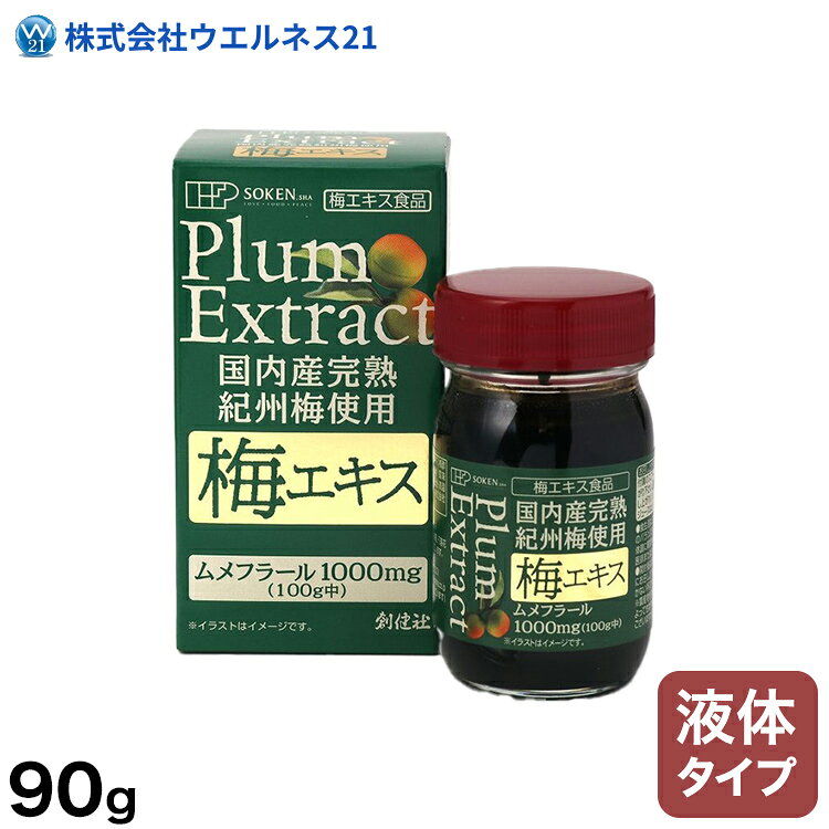 梅エキス 液体タイプ 紀州梅 ムメフラール 濃縮エキス 国産梅使用 健康補助食品 90g wellness21-10000033 ウエルネス21楽天市場店 パッケージ画像