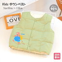 キッズダウンベスト　ベビーベスト　子供ベスト　赤ちゃん　子供服　キッズ服　ベビー服　ベビーウェア　女の子　ガールズ　秋　秋用　秋物　秋服　冬　冬用　冬物　冬服　秋冬物　ベスト上着　保育園　重ね着　90　100　110　120　130cm　送料無料 その1