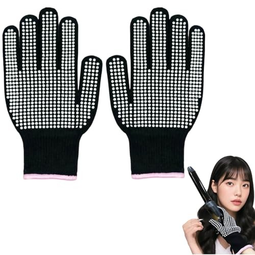 乐天商城 - 【シリコン滑り止めでしっかり掴める】LELEYO 耐熱グローブ ヘアアイロン グローブ 耐熱手袋 250℃対応 遮熱用途 アイロン用 キャンプ BBQ 黒 2個 ポイント消化 プレゼント ギフト 人気 おすすめ 新生活 母の日 父の日 誕生日