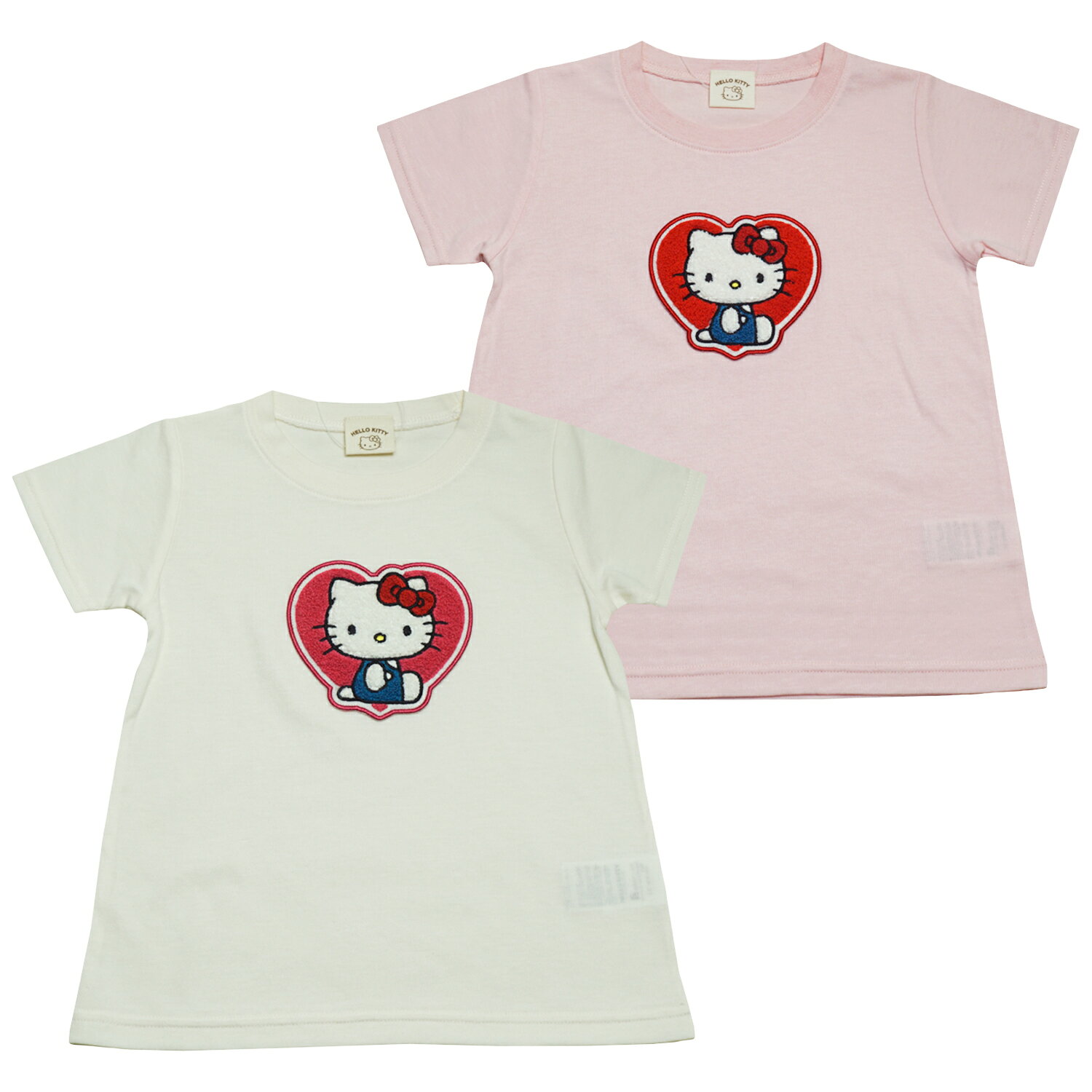 乐天商城 - 2026年 夏物 天竺 ハローキティ サガラ刺繍 半袖Tシャツ サンリオ Sanrio