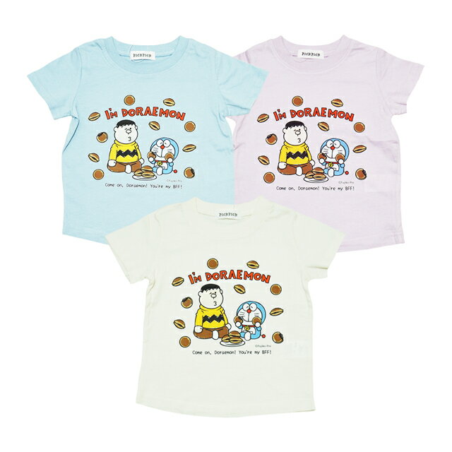 【本体綿100％】2024年 夏物 ドラえもん ジャイアン 天竺 半袖Tシャツ BANDAI バンダイ PICK PICK