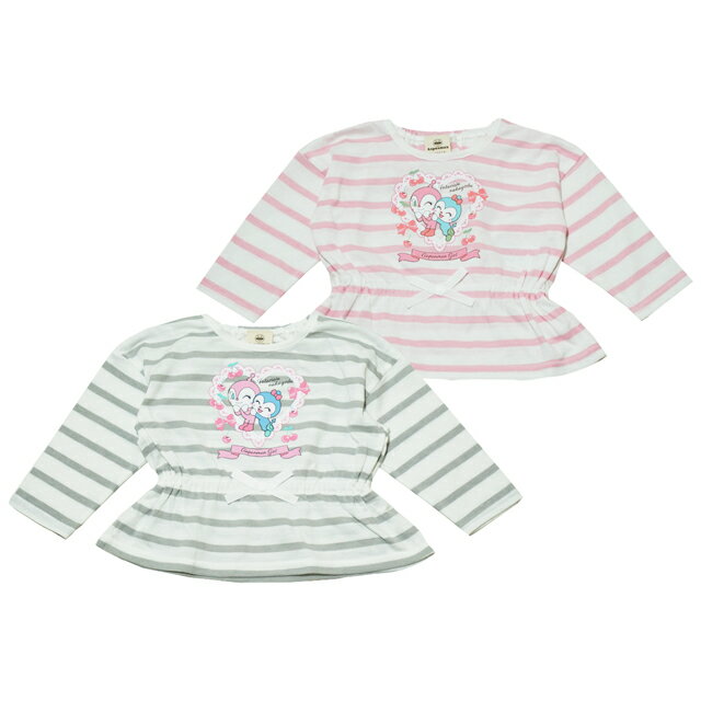 2025年 春物 アンパンマン 天竺 ボーダー 長袖Tシャツ