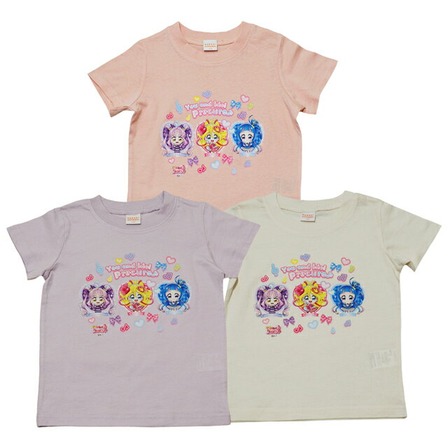 【本体綿100％】2025年 夏物 キミとアイドルプリキュア 天竺 デフォルメ柄 半袖Tシャツ precure プリキュアのサムネイル