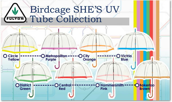 フルトン レディース 女性用 バードケージ 鳥かご She's UV City Orange プロテクション オレンジ ビニール 長傘 かさ ドーム すっぽり スケルトン キュート ポップ ビビット プレゼント ギフト 丸み 安全 梅雨 お出かけ 子供 家 おうち 在宅 おしゃれ