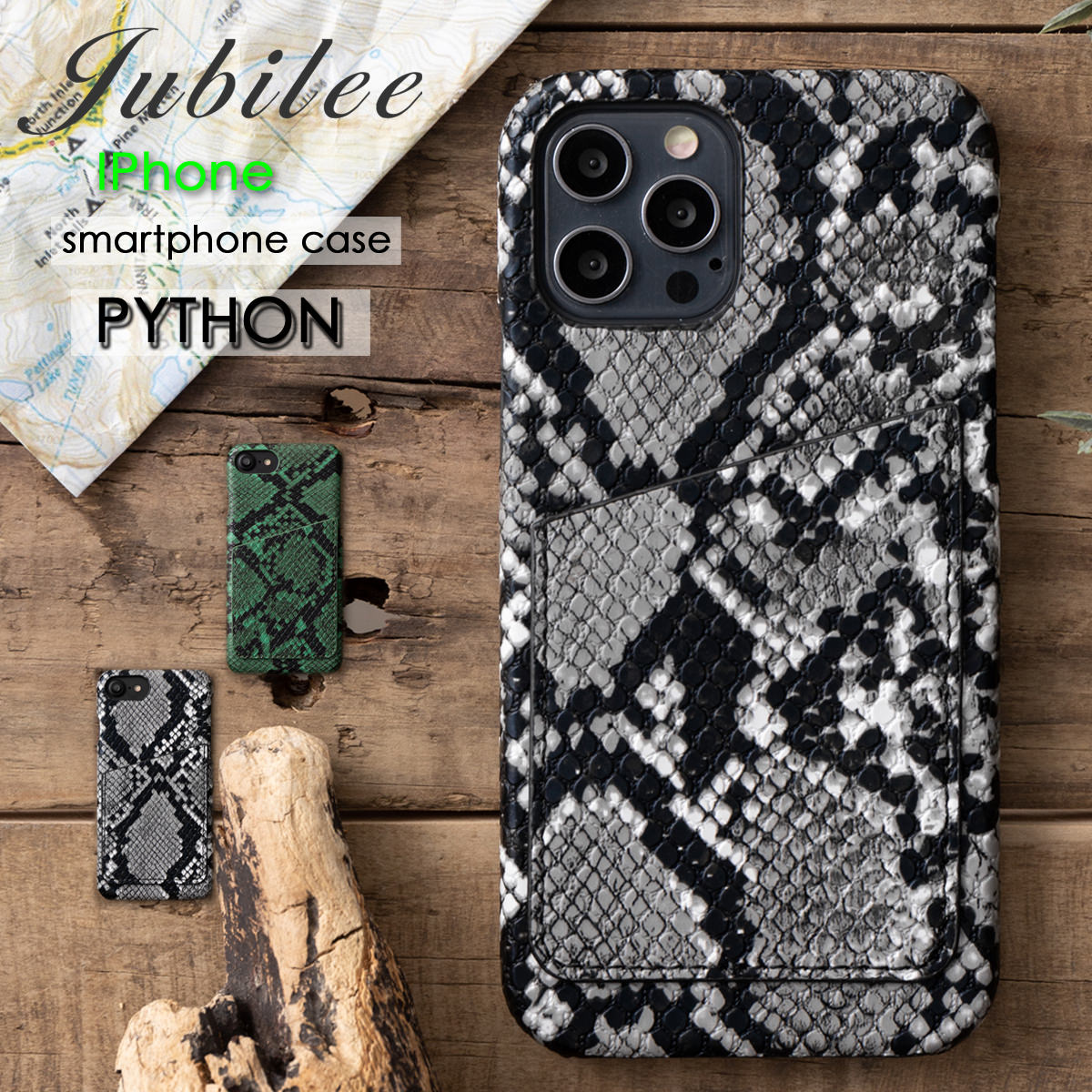 JUBILEE ӥ꡼ PU쥶 ѥ å쥶 PYTHON iPhone  iPhone ݥåդ6/7/8/SE...