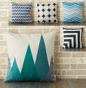 クッションカバー 北欧デザイン CushionCover 45×45cmカラフル クッションカバー リネン 天然の麻で出来たハンドメイド インテリア ソファ カ...