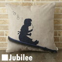 【バンクシー Banksy クッションカバー】 Cushion Cover 北欧デザイン 45×45cm リネン 天然の麻で出来たハンドメイド スロープガール ...