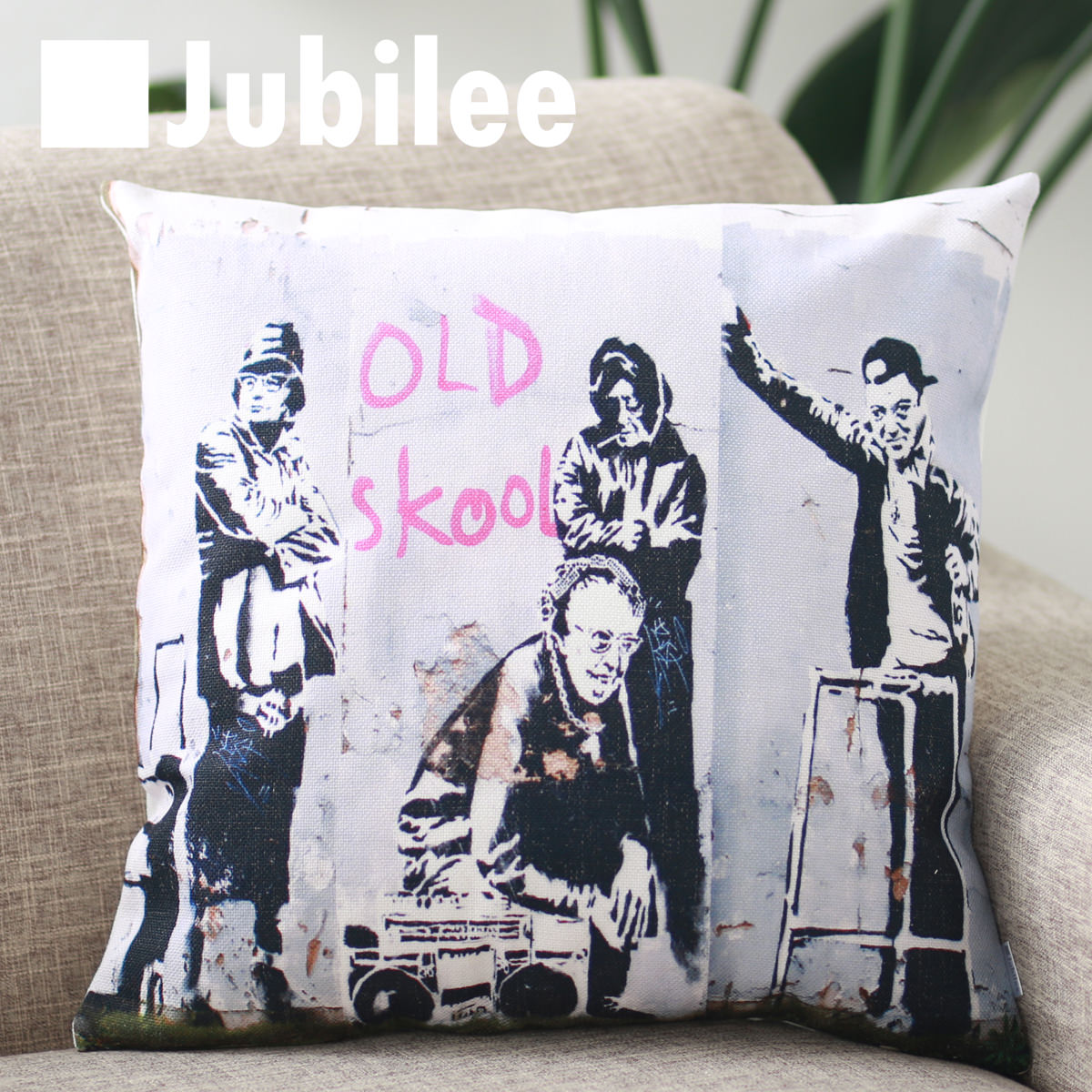 ڥХ󥯥 Banksy å󥫥С Cushion Cover ̲ǥ 4545cm ͥ ŷǽ褿ϥɥᥤ ɥ ץ쥼 ե   ۤˤ  Ҷ    