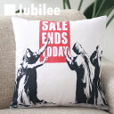 【バンクシー Banksy クッションカバー】 Cushion Cover 北欧デザイン 45×45cm リネン 天然の麻で出来たハンドメイド セールエンズトゥ...