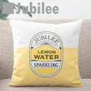 SALE セール クッションカバー ジュビリーロンドン ドリンクラベル LEMON 45×45cm リネン 天然の麻を含んだハンドメイド プレゼント ギフト ア...