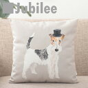 SALE セール クッションカバー 犬 ペット デザイナーコラボ 45×45cm リネン ジュビリーロンドン 天然の麻を含んだハンドメイド プレゼント ギフト 新生活 新居 引越し祝い 新築 子供 家 おうち おしゃれ