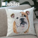 クッションカバー ブルドッグ BULLDOG 犬 Cushion Cover 北欧デザイン 45×45cmリネン 天然の麻で出来たハンドメイド レトロスタイル プレゼント ギフト 新生活 新居 引越し祝い 新築 ペット 子供 家 おうち 在宅 おしゃれ 母の日