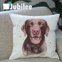 クッションカバー ラブラドール レトリバー LABRADOR 犬 Cushion Cover 北欧デザイン 45×45cmリネン 天然の麻で出来たハンドメイド ...