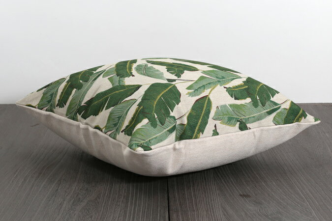 クッションカバー Cushion Cover 北欧デザイン 45×45cmリネン 天然の麻で出来たハンドメイド バナナリーブス プレゼント ギフト 新生活 新居 引越し祝い 新築 子供 家 おうち おしゃれ [2]