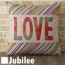 SALE セール クッションカバー Cushion Cover 北欧デザイン 45×45cmリネン 天然の麻で出来たハンドメイド ラブ ストライプ プレゼント ...