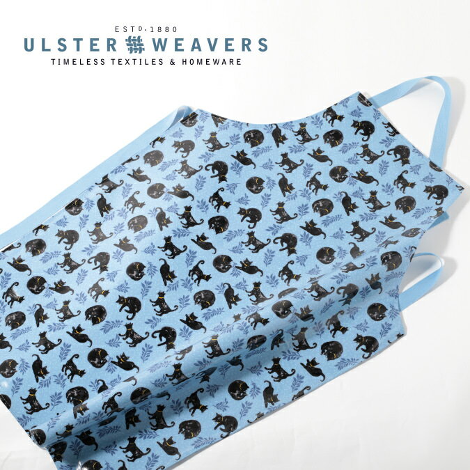 【エプロン アルスターウィーバーズ Ulster Weavers 】 英国王室御用達 PVC Apron キャット ナップ 撥水加工 送料無料 カフェ ティータイム レディース ブランド コットンエプロン プレゼント ギフト 新生活 新居 引越し祝い 子供 家　おうち 在宅 おしゃれ