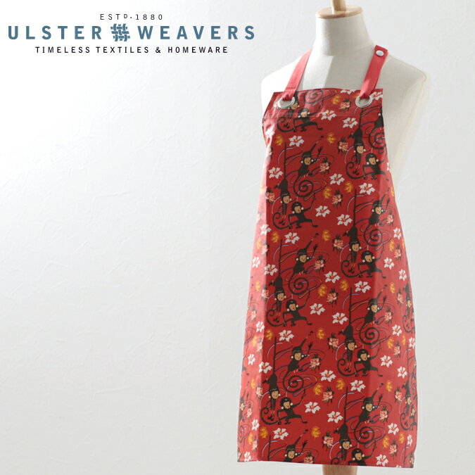 アルスターウィーバーズ エプロン 【オイルクロス加工エプロン アルスターウィーバーズ Ulster Weavers 】 英国王室御用達 Apron モンキー Oil Cloth Apron 撥水加工 プチ 日本人サイズ カフェ ティータイム レディース ブランド コットンプレゼント ギフト 子供 家 おうち おしゃれ