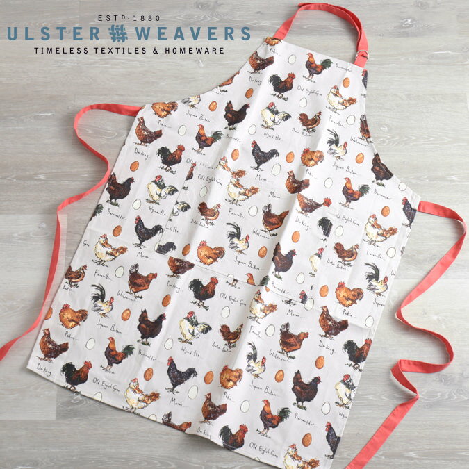 【エプロン アルスターウィーバーズ Ulster Weavers 】 英国王室御用達 Apron チキン&エッグ コットン 前掛け 送料無料 カフェ ティータイム レディース ブランド コットンエプロン プレゼント ギフト 新生活 新居 引越し祝い 子供 家 おうち 在宅 おしゃれ 母の日