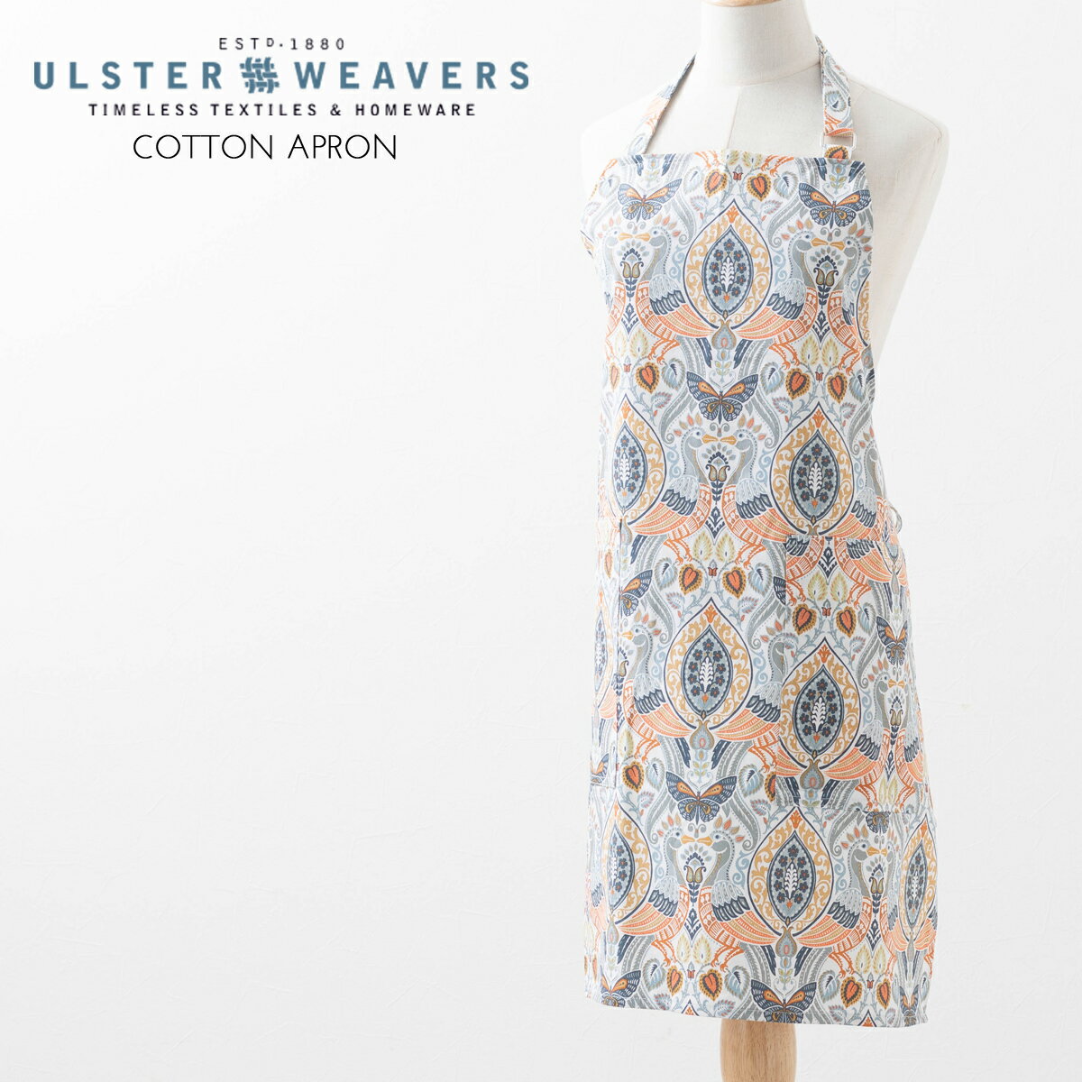 アルスターウィーバーズ エプロン 【エプロン アルスターウィーバーズ Ulster Weavers 】 英国王室御用達 Apron 火の鳥 バタフライ カフェ ティータイム レディース ブランド コットン ブロックプリント プレゼント ギフト 新生活 新居 引越し祝い 子供 家 おうち 在宅 おしゃれ