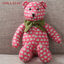 ぬいぐるみ テディベア ロンドン イギリス ハンドメイド エレファント 35×32cm Ellie Grin&Bear くま 英国製 コットン プレゼント ギフ...
