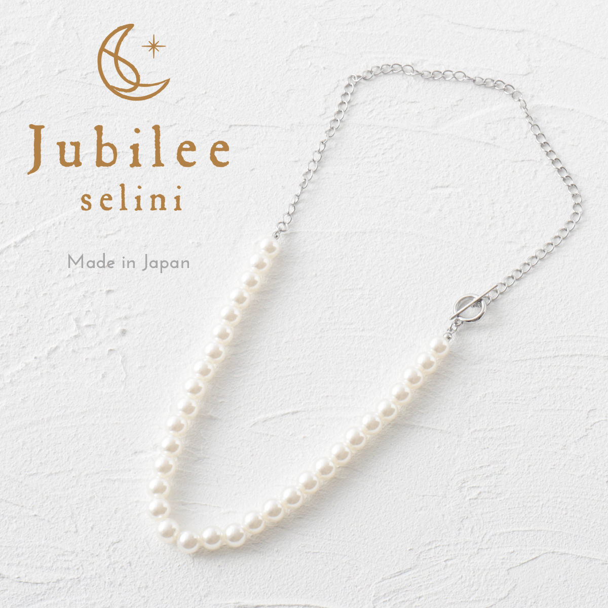 Jubilee Selini マンテルパーツ パールネックレス ニッケルフリー ゴールド シルバー MADE IN JAPAN 1