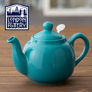 London Pottery ティーポット 600ml 英国ブランド ロンドン ポタリー 2カップ 陶器 アクア ボックス付き 無地 プレーン かわいい 紅茶 コーヒー ホーロー 琺瑯 新生活 新居 引越し 新築 記念日 ストレーナー 子供 家 おうち 在宅 おしゃれ