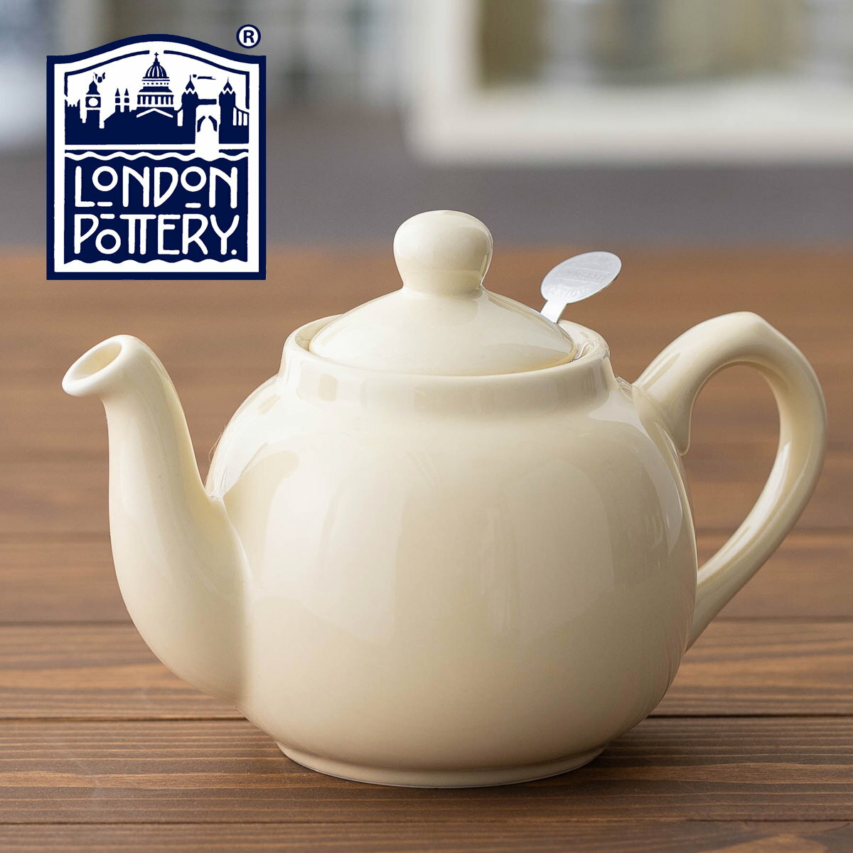 London Pottery ティーポット 600ml 英国ブランド ロンドン ポタリー 2カップ 陶器 ボックス付き 無地 プレーン かわいい 紅茶 コーヒー ホーロー 琺瑯 新生活 新居 引越し 新築 記念日 ストレーナー 子供 家 おうち 在宅 おしゃれ