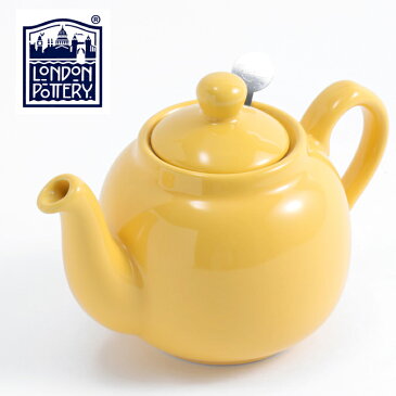 【訳あり】 London Pottery ティーポット 550ml 英国ブランド ロンドン ポタリー 2カップ 陶器 ボックス付き 無地 プレーン かわいい 紅茶 コーヒー ホーロー 琺瑯 新生活 新居 引越し 新築 記念日 ストレーナー