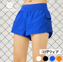スポーツショートパンツ フィットネスショートパンツ ヨガパンツ トレーニングパンツ インナー付き レディース ショートパンツ 伸縮性 通気性 おしゃれ(4)