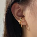 イヤーカフ イヤーカフス イヤカフ イヤリング 大ぶり 2点セット 金属アレルギー対応 18K ニッケルフリー ダブルライン 大人 かわいい ジュエリー ゴール...