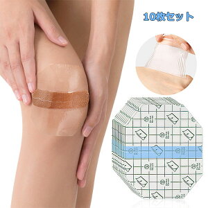 【予約販売】包帯カバー 包帯貼り 10枚セット メッシュ 透明 八辺形 目立たず 防水性 副資材パッチ ツボ貼り 保護パッド 医療 保護 備品 怪我 けが 応急手当 病院 病気 手術 注射 入院 治療 メール便