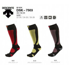 DESCENTE デサント 3D SOX DSK-7503 スキー スノボーソックス ウインタースポーツ用 22-24cm 24-26cm 26-28cm