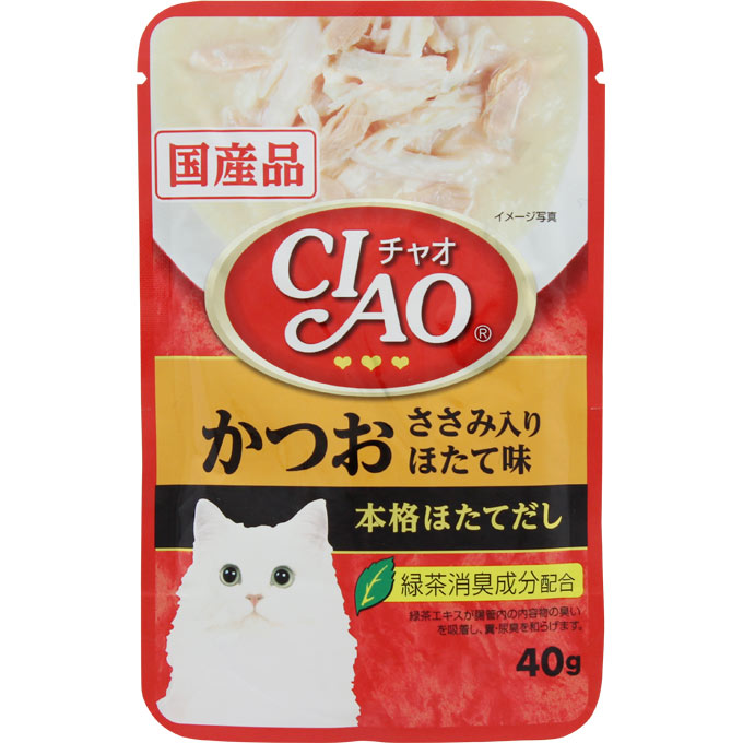 チャオパウチかつおほたて味　40gウ